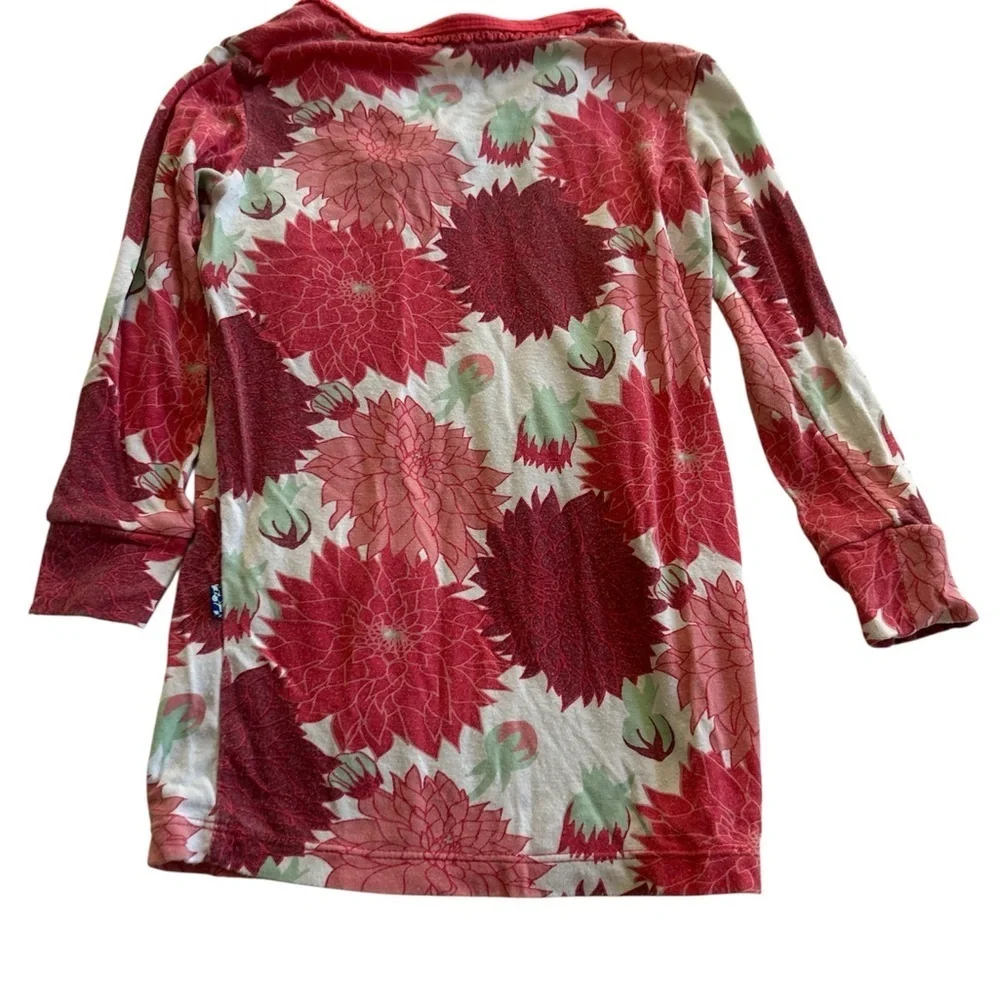 Kickee Pants Red and White Floral Kids Pajama Set
